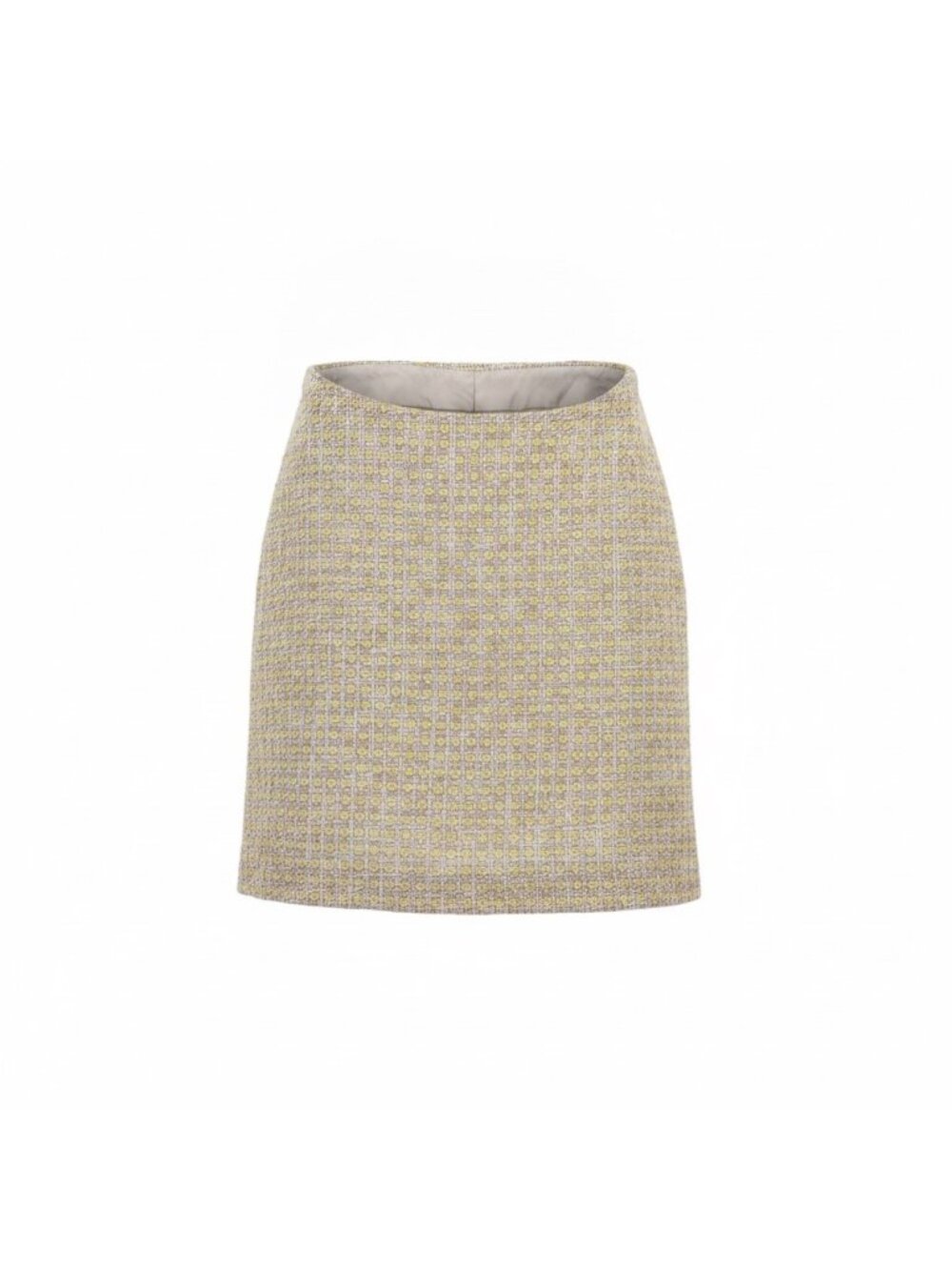 Ann Taylor Womens Yellow Tweed Skirt Casual Stylish Textured Size 0